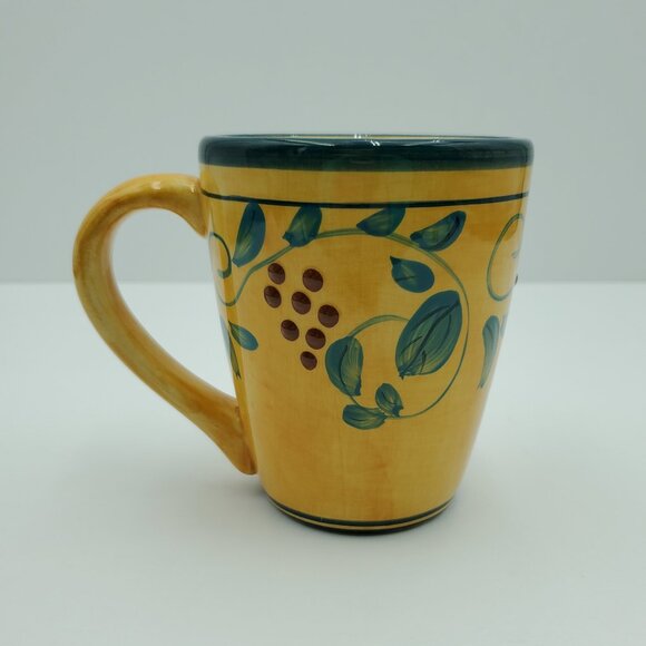 Whole Home French Country Berries En Provence Mugs Embossed Berries Green Leaves - Picture 6 of 9